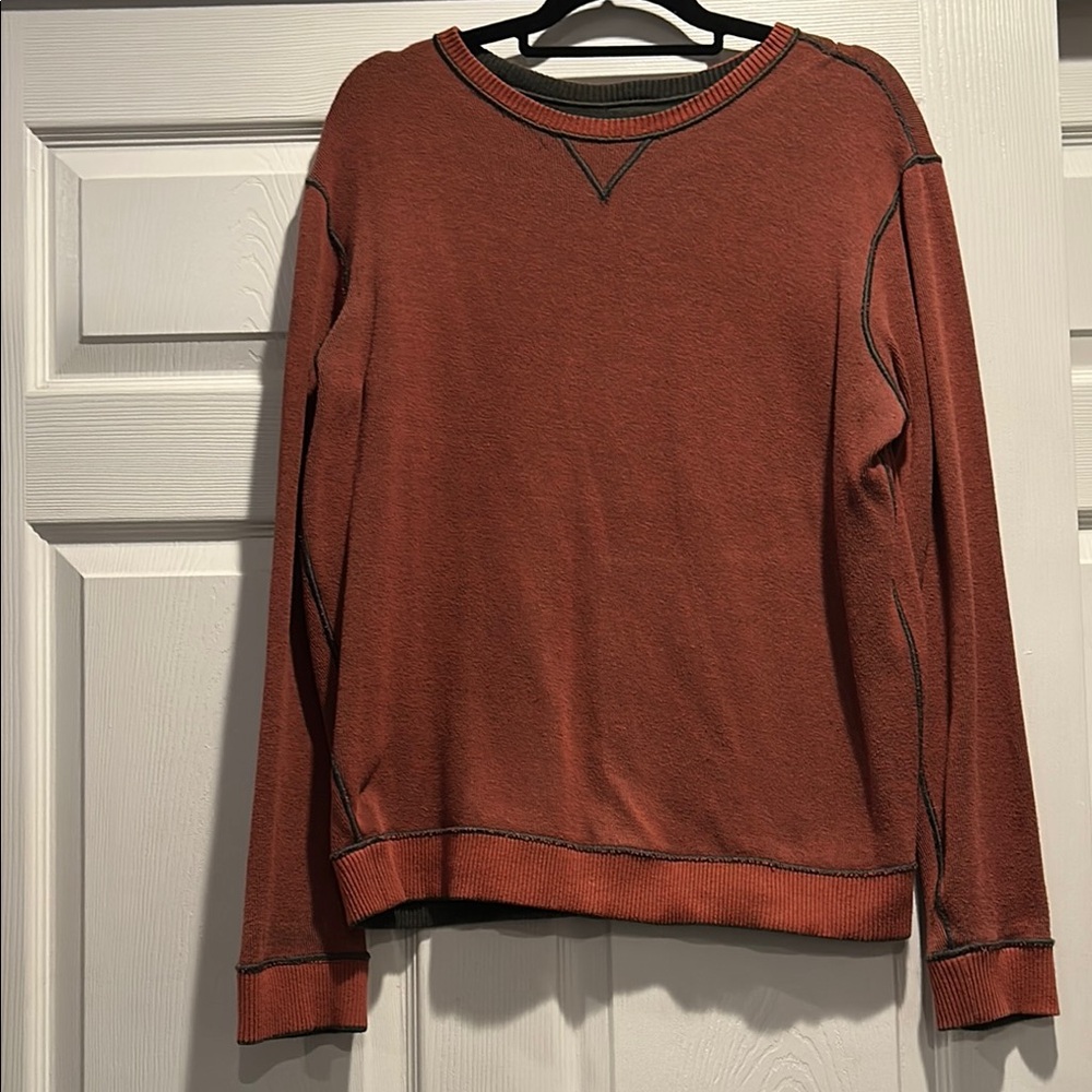 Men's Reversible Green/Orange Rust Sweatshirt